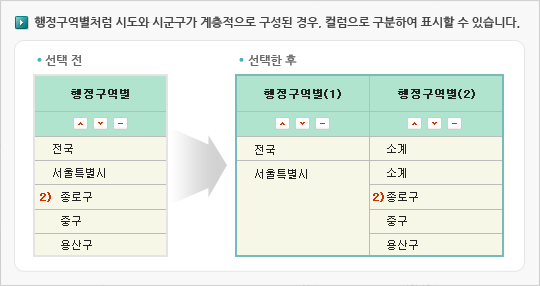 계층컬럼구분이란?